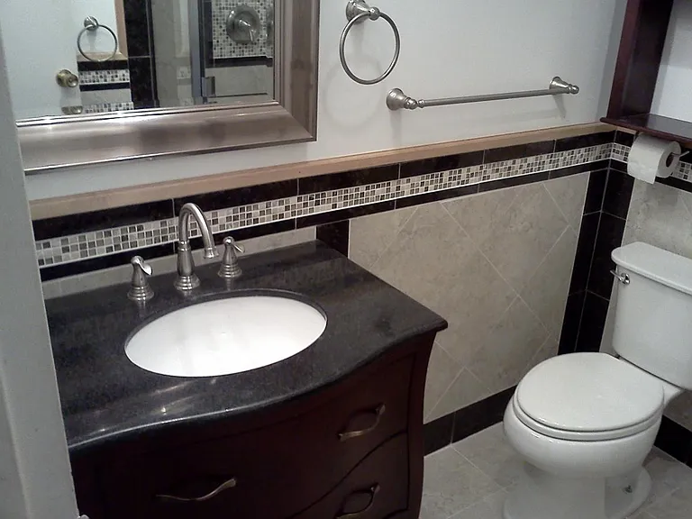 New bath upstairs.