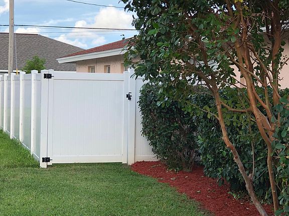 Privacy fence with lock.