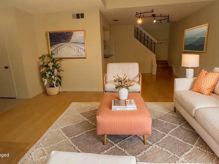 Staged living room area.