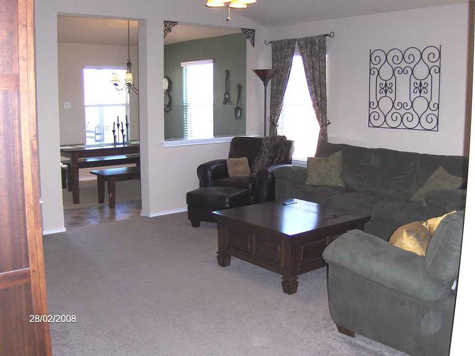 Living area open to dining.