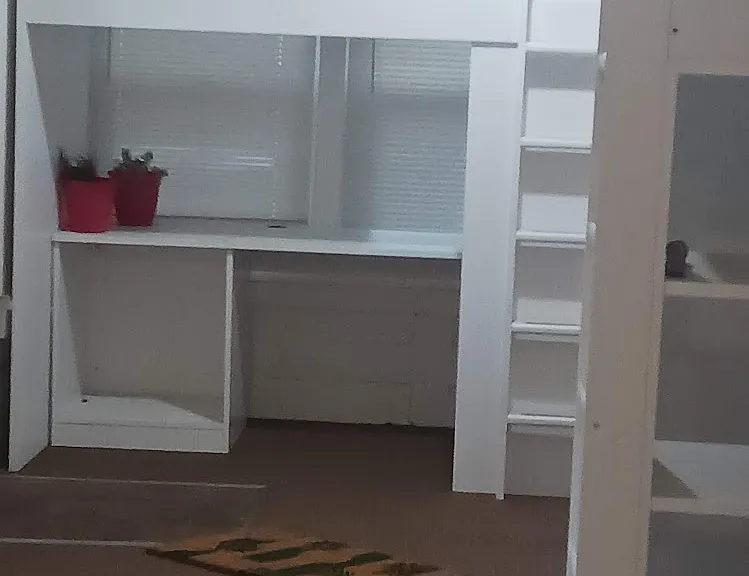 Ikia bunk bed systems, complete with desk, closet & storage in each bed