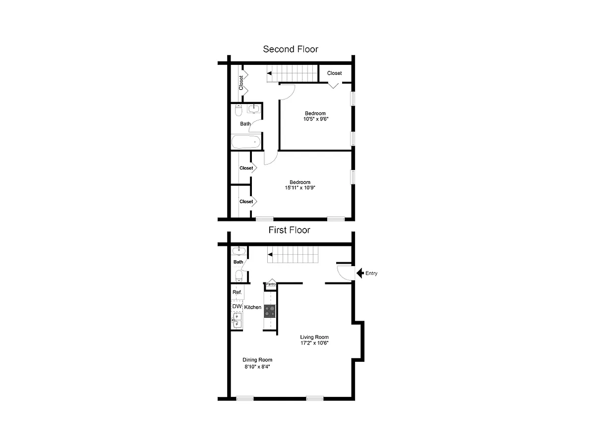 Floor plan Townhouse South