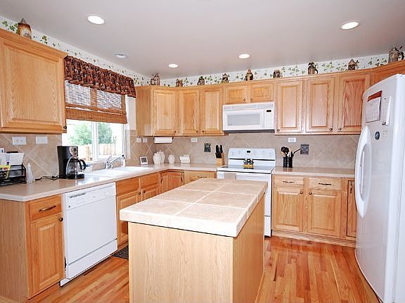 Kitchen opens to family room