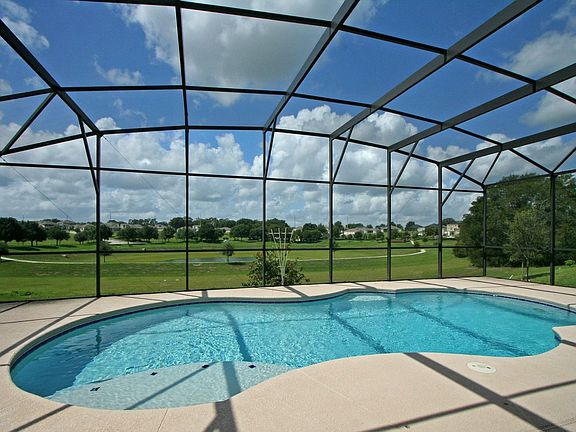 Spectacular pool overlooking large backyard