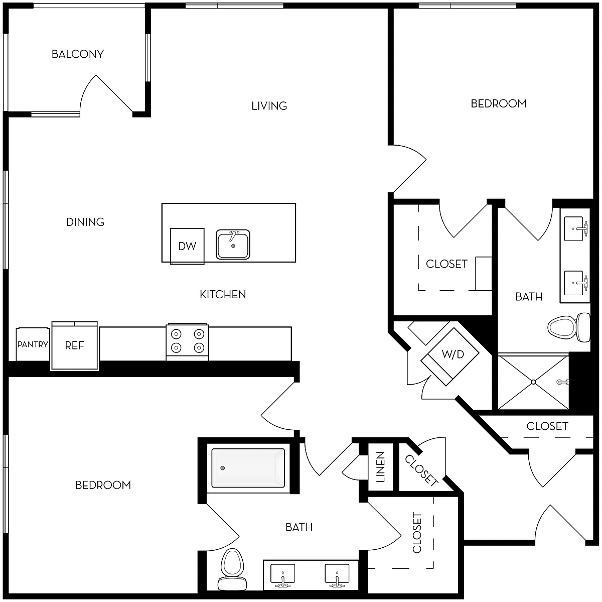 Floor plan 2X2 B3