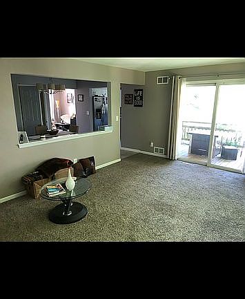 Looking into the dining area