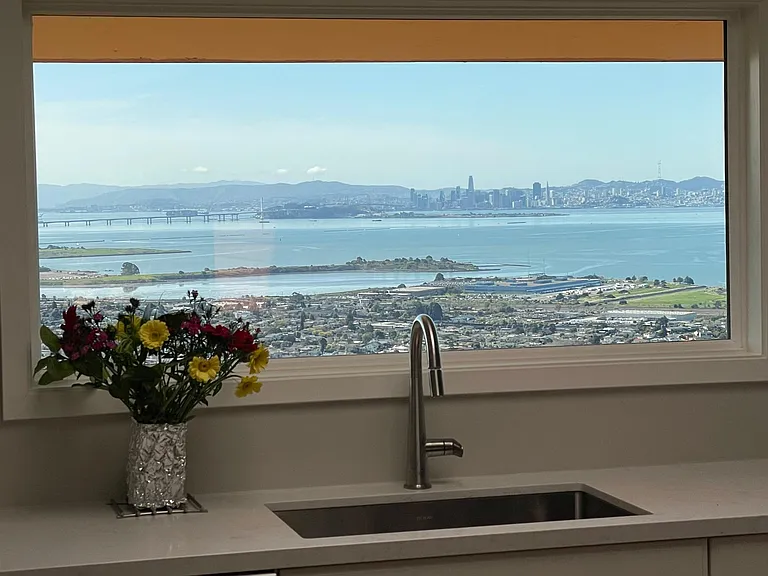 Kitchen sink and view