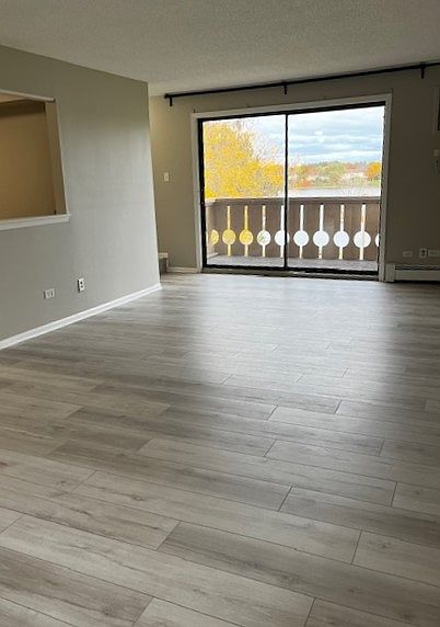Recently renovated with laminate flooring.