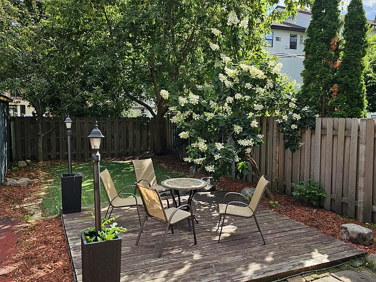 Fenced backyard