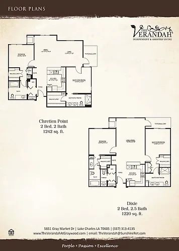 Floor plan 2 Bedroom - Independent Living