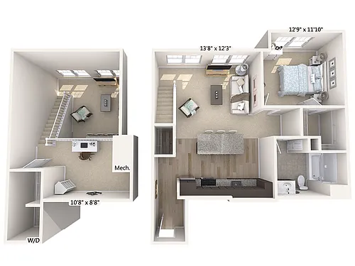 Floor plan A7L-1066sf-Stainless