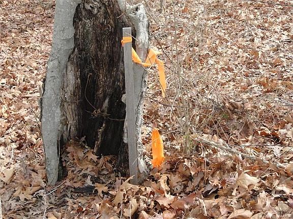Property stake on SouthWest corner.