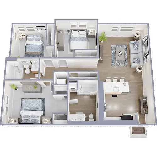 Floor plan 3 Bed 2 Bath