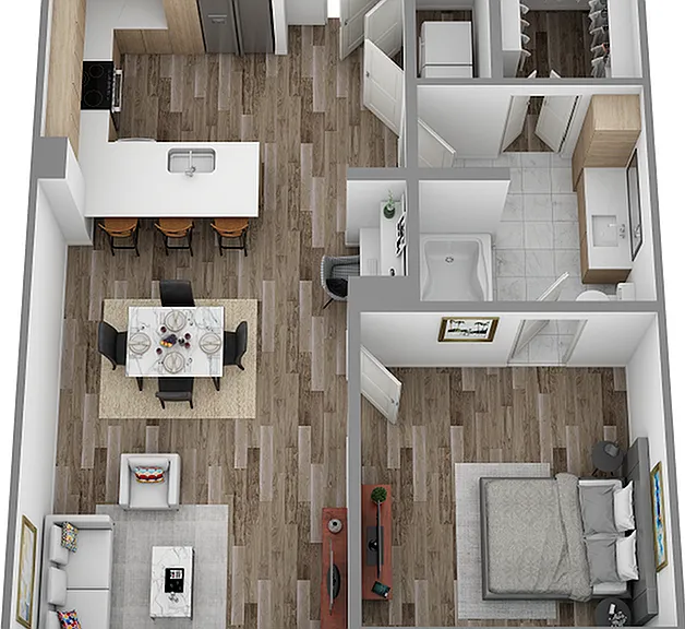 I: 1 bed / 1 bath I: 1 bed / 1 bath