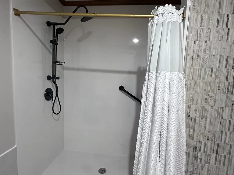 newly remodel master bathroom