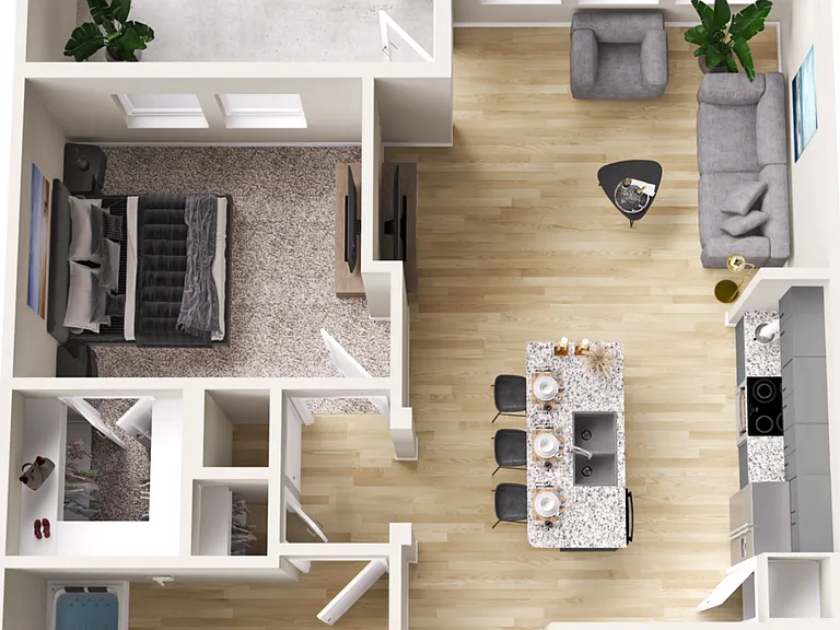 One Bedroom Layout in Greenville, TX