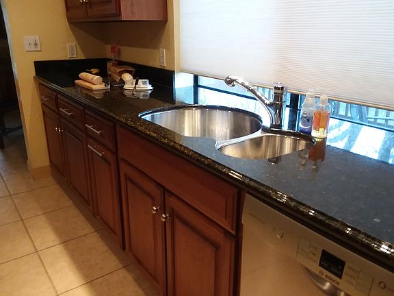 Custom cherry cabinets & granite