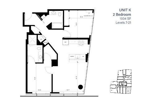 Floor plan C1 2 Bedroom