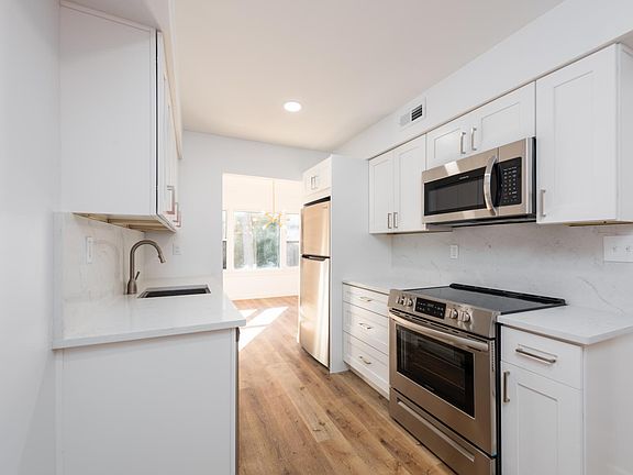 Kitchen looking through to dining room