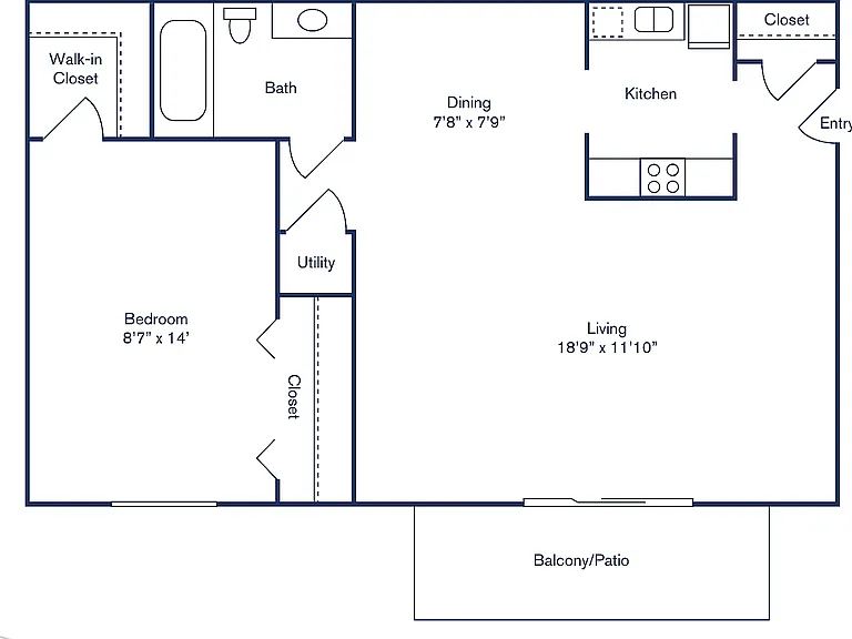 Plan C 1x1 650 sqft Plan C 1x1 650 sqft