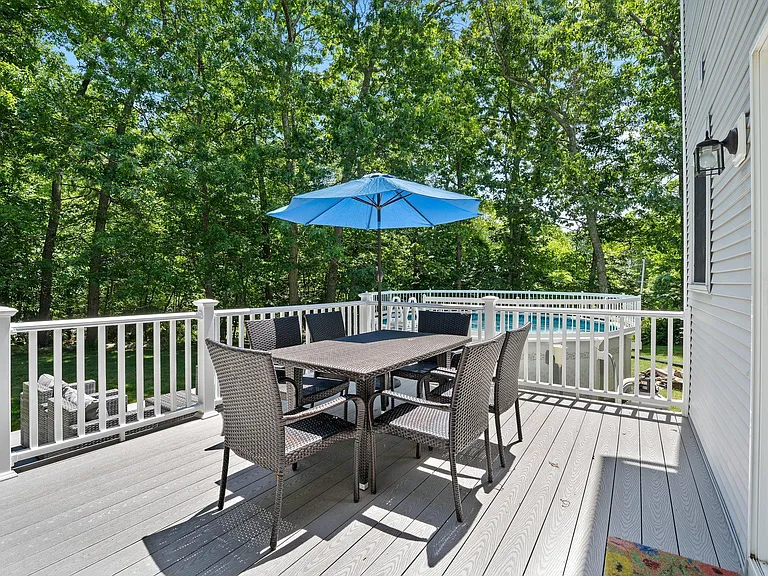Back porch eating area.