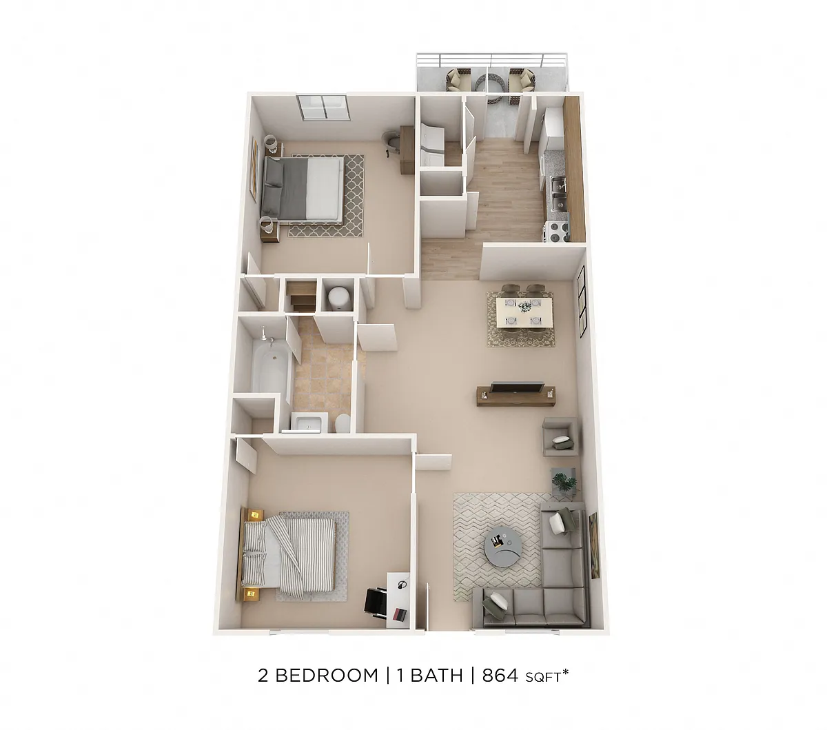 Floor plan Two Bedroom