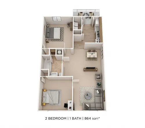 Floor plan Two Bedroom