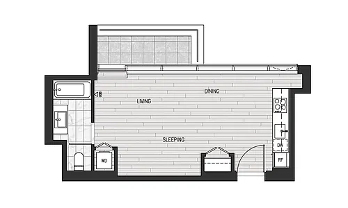 Floor plan Unit 5112 - Studio