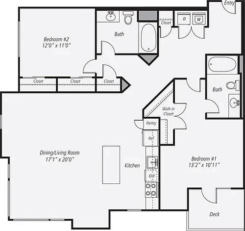 Floor plan Furnished-f-B6-1291-Deck
