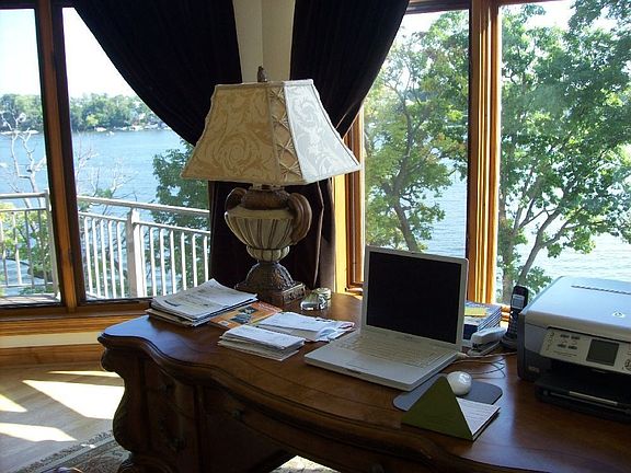 Master bedroom lake views