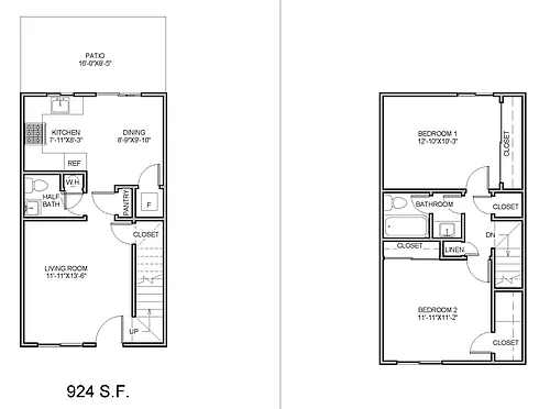 Floor plan 2x1.5THA