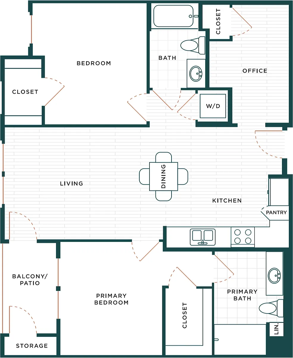 Floor plan B1 + Den
