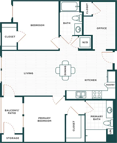 Floor plan B1 + Den