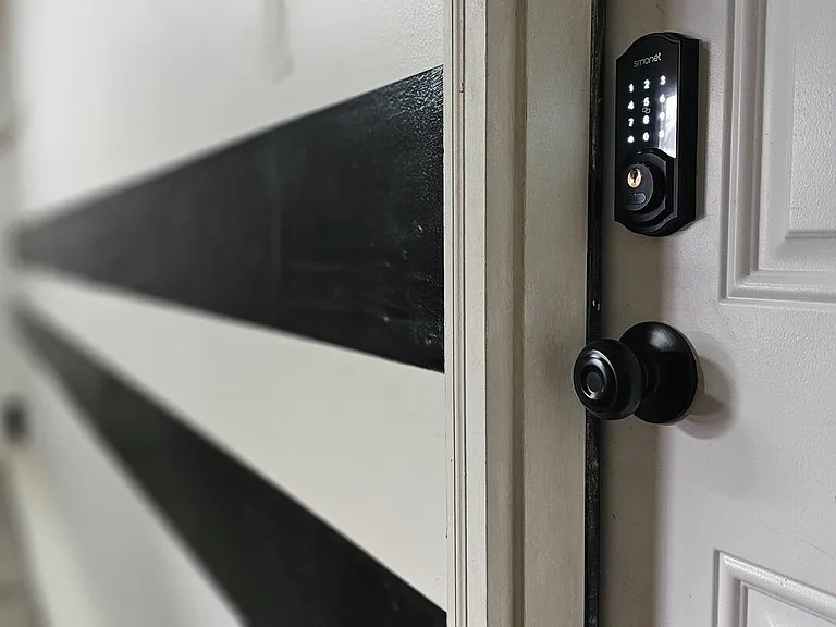 Private entrance through garage.