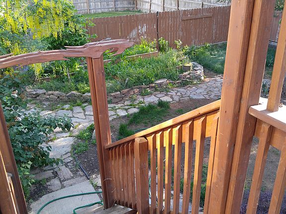 deck and yard