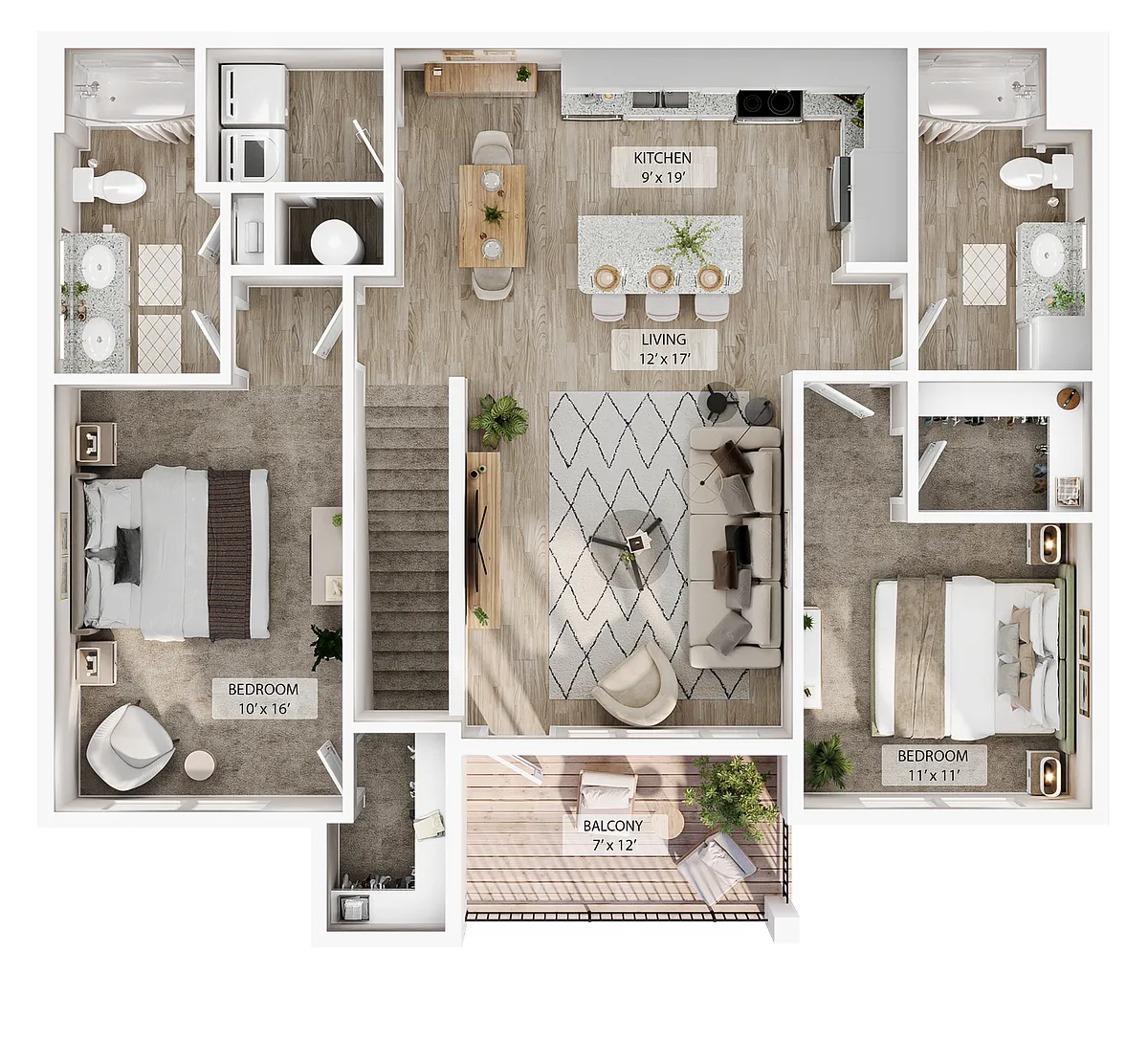 Floor plan 2 BR - Grand Overlook