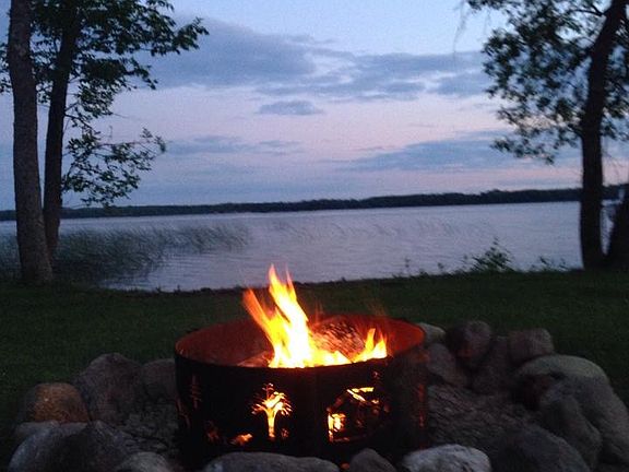Lakeside fire pit
