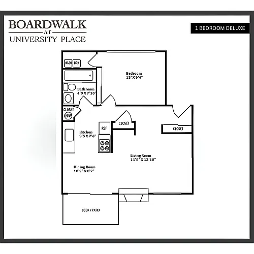 Floor plan One Bedroom Deluxe