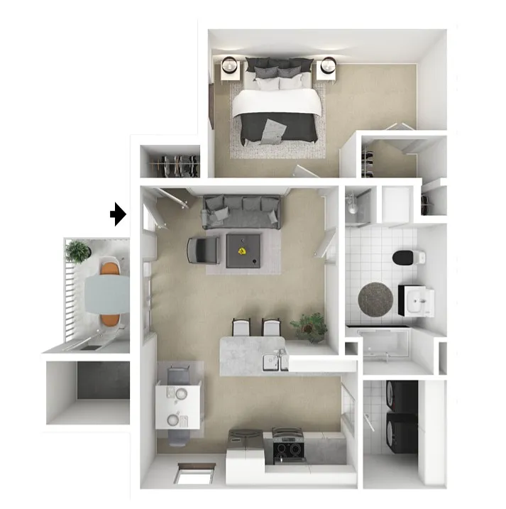 Floor plan 1 X 1