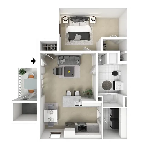 Floor plan 1 X 1