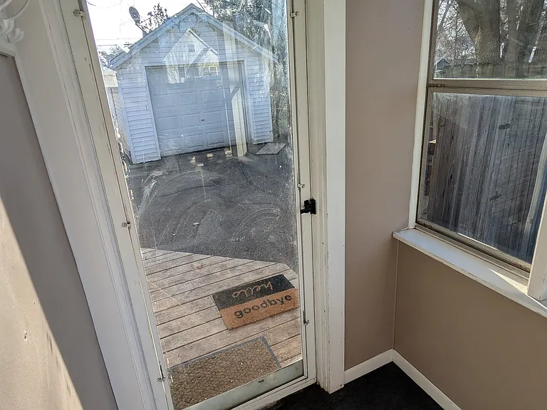 side porch view to back yard