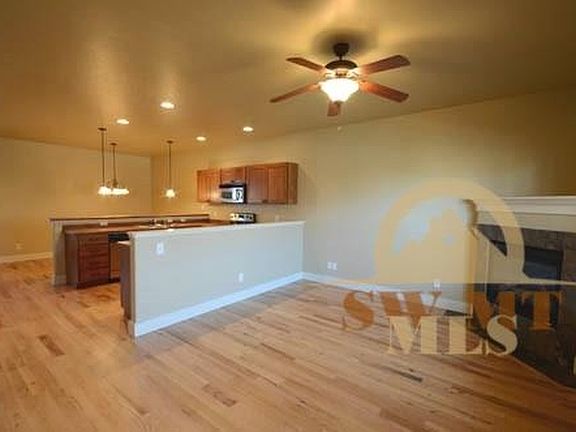 Living area with fireplace