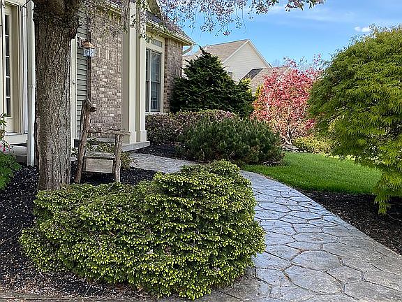 Front walk way to door