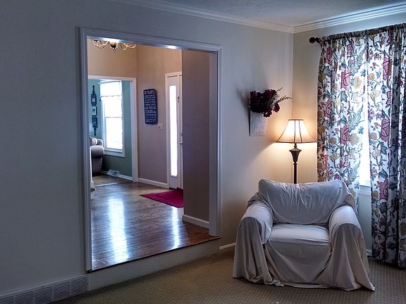 Living room view to foyer