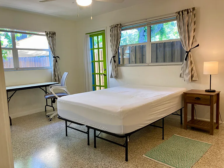 The south bedroom, 200 sq fr, available.