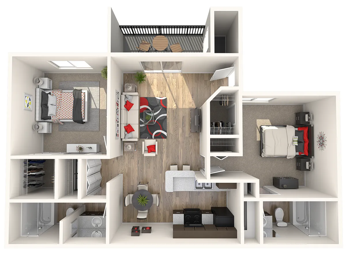 Floor plan 2x2 Ar
