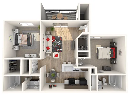 Floor plan 2x2 Ar