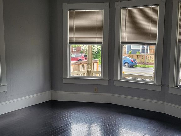 Living room with bay window