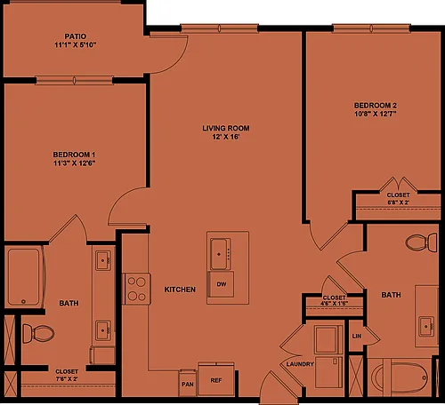 Floor plan B1-Hibiscus Accessible 60%