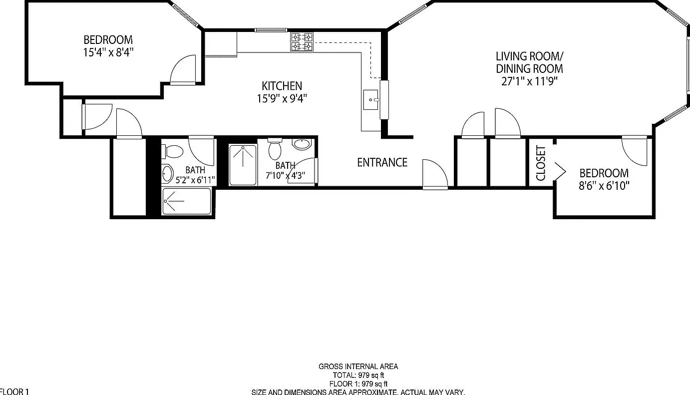 2 bed, 2.0 bath, 979 sqft, $1,800 — Photo 3
